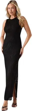 Guess Kleedjes, Dames, Zwart, S, Polyester, Jenay Maxi Jurk