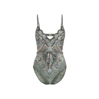 Zimmermann Multicolor Wanderlust Scallop Polyamide One-Piece-Donna