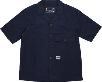 Timberland Ripstop Shirt met Korte Mouwen - Heren - Korte mouwen Overhemden - Blauw - S - Katoen - Overhemden