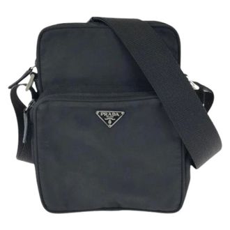 Prada Pre-owned Tessuto Nylon Schoudertas - Dames - Pre-owned - Zwart - Maat: ONE Size Nylon