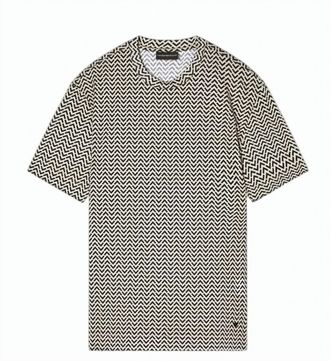 Emporio Armani Lyocell Blend Jersey Print T Shirt