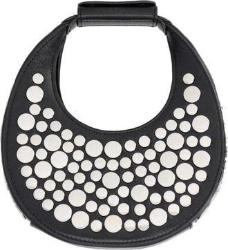 Staud Goodnight Moon Bag - Dames - Handtassen - Zwart - ONE Size - Leer - Tassen