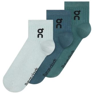 On Logo Sock Mid 3-Pack Multifunktionssocken - Unisex | grau