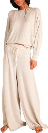 Free People Dream State Wide Leg Lounge Pants in Heather Grey at Nordstrom, Size X-Large
