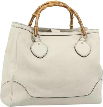 Gucci Pre-owned Vintage Tote Bag - Dames - Vintage Shopper - Wit - ONE Size - Leer - Vintage