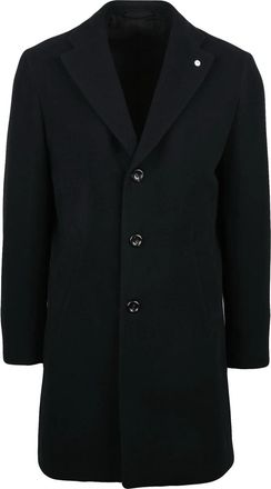 L.B.M. 1911 Black Wool-Cashmere Coat