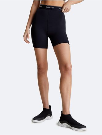 Calvin Klein Calvin Klein Womens Modern Sport High Waist Bike Shorts - Black - XS