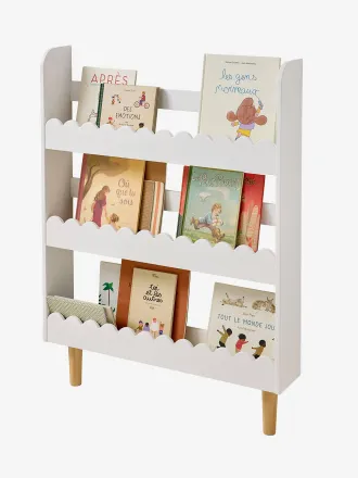 Vertbaudet Schmales Wand-B&uuml;cherregal FESTON mit F&uuml;ssen, Kinderzimmer wei&szlig;