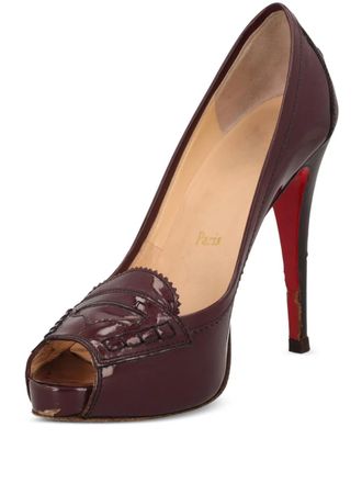 Christian Louboutin 120mm open-toe stiletto-heel pumps - Red