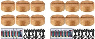 OEM Adecuado Para Caja De Regalo Con Base De Luz Nocturna Led Navide&ntilde;a 3d De 12 Piezas, Base De Exhibici&oacute;n De Luz Led De 16 Colores, Con Control Remoto Y 