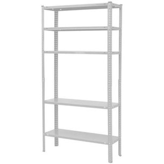 cofan Kit Estant. Metal C/torn. 5 Baldas 180x90x30 Blc, Estanter&iacute;a Met&aacute;lica Color Blanco Con Medidas En 180 Cm De Alto, 90 Cm De Ancho Con 30 Y 40 Cm De Pro