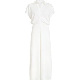 Brunello Cucinelli Twill dress with monili in White at Nordstrom, Size Xx-Large Eu