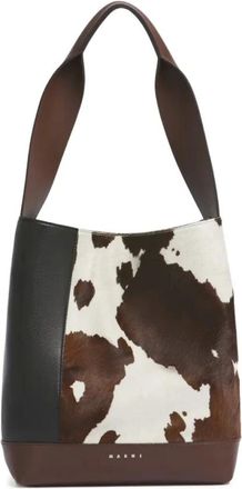 Marni Tassen, Dames, Bruin, ONE Size, Shoulder Bags