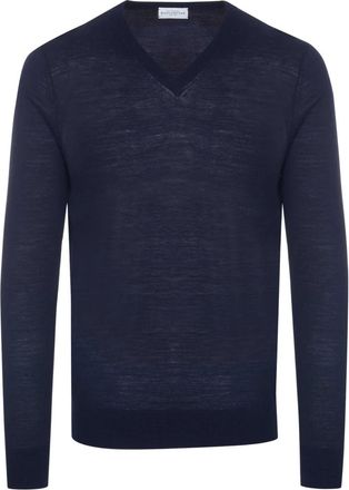 Ballantyne V-hals Pullover - Heren - Truien - Blauw - Maat: S