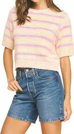 Pinch Design Sandy Sweater Top In Pink Multi