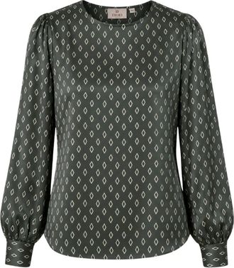 Marella Emmregno Blouse - Dames - Blouses - Groen - 2XS - Polyester - Overhemden