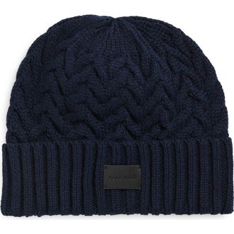 Cole Haan Chain Stitch Beanie in Navy Blazer at Nordstrom Rack