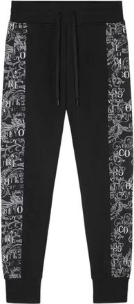Versace Jeans Couture Broeken, Heren, Zwart, M, Zwarte Slim Fit Broek