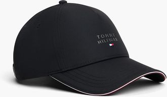 Tommy Hilfiger Mens Hilfiger Logo Baseball Cap - Black