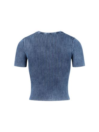 Diesel Womens T-Shirts And Polos Blue Cotton