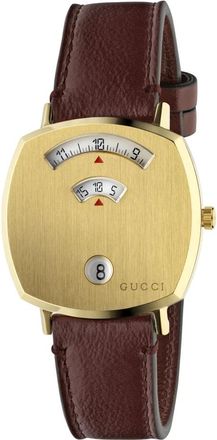 Gucci Ya 157405 - Grip Geel goud PVD kast - Dames - Horloges - Geel - ONE Size - Accessoires