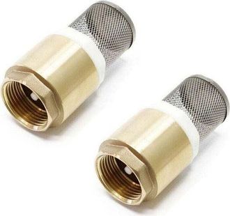 OEM V&aacute;lvula Antirretorno De 2 Piezas Con Filtro De Succi&oacute;n De Acero Inoxidable, V&aacute;lvula Antirretorno Con N&uacute;cleo De Cobre Roscado De 34 Mm Para Conexi&oacute;n De