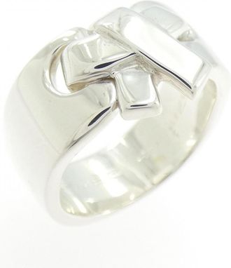 Herm&egrave;s Silver 925 Band Ring (Pre-Owned)