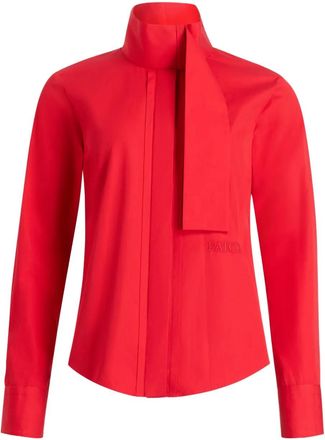 Patou scarf-collar shirt - Red