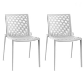 Resol Set 2 Sillas Interior, Exterior Blanco Netkat Resol