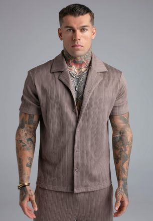 Siksilk Camisa Texturizada Marr&oacute;n de SikSilk para Hombres XXL