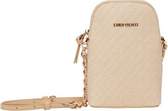 Carlo Colucci Mini tas in raffia-look - Dames - Mini tas - Beige - ONE Size - Tassen