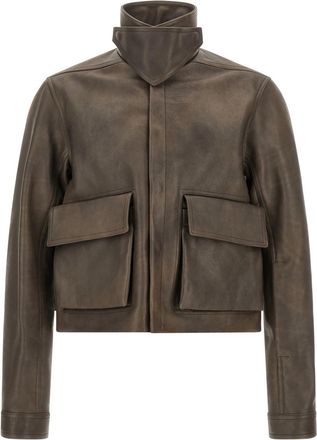 Rick Owens Washed Black Solid Jacket