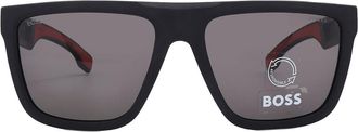 HUGO BOSS Polarized Grey Browline Mens Sunglasses BOSS 1451/S 0003/M9 59