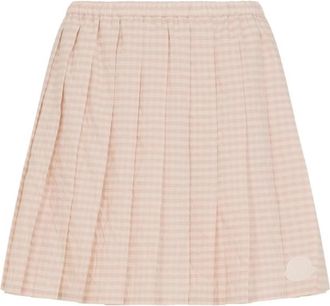 Moncler Gingham Pleated Skirt
