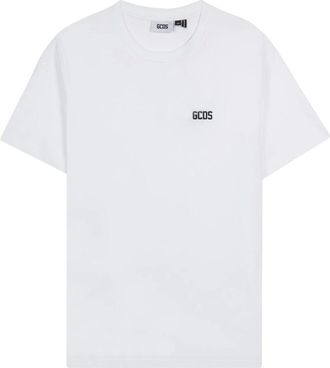 GCDS Gcds, Tops, Heren, Wit, XL, Katoen, Low Band Logo T-shirt