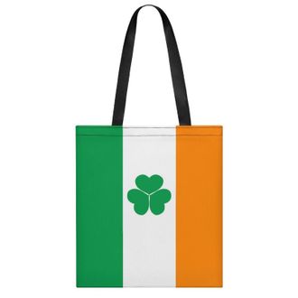 Generic Ireland Flag Shamrock Womens Tote Casual Shopping Bag Lightweight Shoulder Bags Hobos Handbag for Work Travel Daily 35x40cm