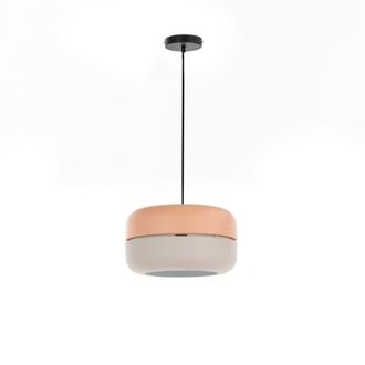 MondoViro L&aacute;mpara colgante Idra en metal rosa y gris STS