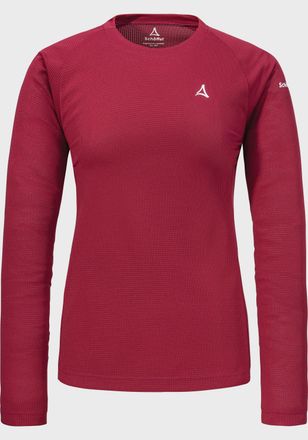 Sch&ouml;ffel Sweatshirt SCH&Ouml;FFEL Mountain Longsleeve Style Blaueis WMS, Damen, Gr. 46, rot (3750, rot), Oberstoff: 100% Polyester, Rundhals, Sweatshirts Sweatshirt