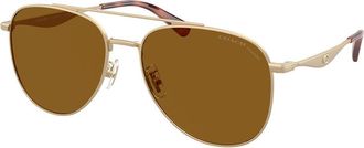 Coach HC7190 CDP40 Polarized 900583 Mens Sunglasses Gold Size 58