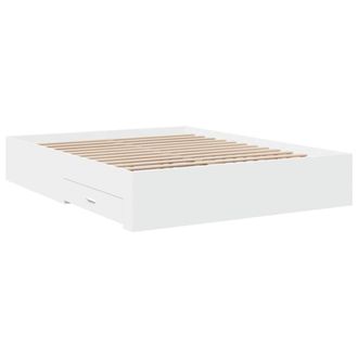 Berkfield Home Modern Bed Frame with Drawers without Mattress White 160x200 cm