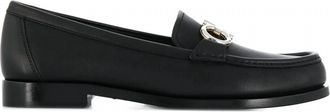 Ferragamo Womens Gancini Mocassin Loafers In Black