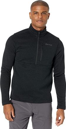Marmot Drop Line 1/2 Zip Mens Clothing Black : 2XL, Polyester/Fleece