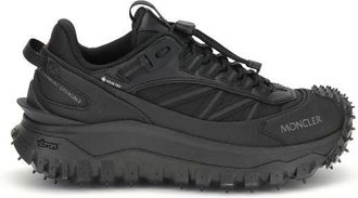 Moncler Zwarte Kalfslederen Bos Taurus Atletische Sneakers