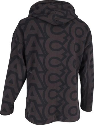 Marc Jacobs Marc Jacobs Monogram hoodie met trekkoord in bruin katoen
