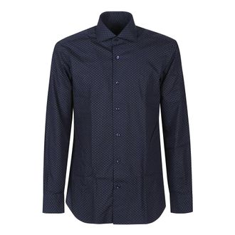 Barba Stijlvolle lange mouwen shirt - Heren - Casual Overhemden - Blauw - 3XS - Overhemden