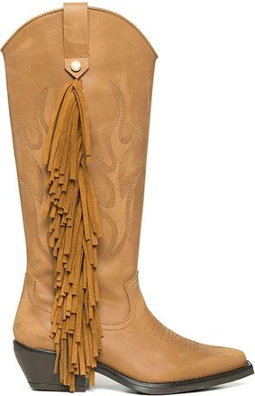Steve Madden Womens Leather Wessel Boot Browns - Tan - Size UK 9