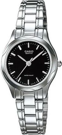 Casio Womens Black Dial Stainless Steel Bracelet Watch - LTP-1275D-1A