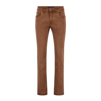 Gardeur Jeans, Heren, Bruin, W34 L32, Katoen, Bruine Slim Fit Jeans