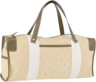 Loewe Pre-owned Weekend Bags, female, Beige, Size: ONE SIZE Pre-owned Hand Bag