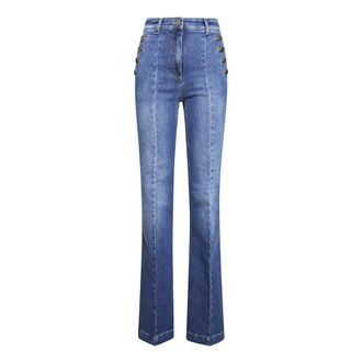 Elisabetta Franchi Jeans, Dames, Blauw, W29, Boot-cut Jeans